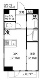 アジールコート芝公園 205 間取り図