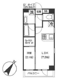 アジールコート芝公園 307 間取り図