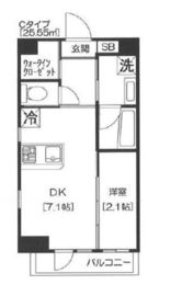 アジールコート芝公園 305 間取り図
