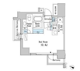 ベルファース目黒 504 間取り図