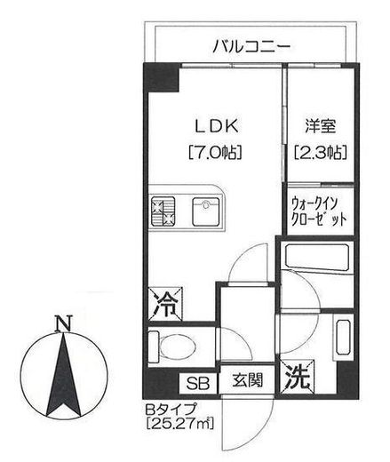 アジールコート芝公園 404 間取り図