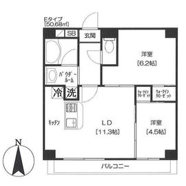 アジールコート芝公園 406 間取り図