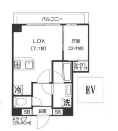 アジールコート芝公園 501 間取り図