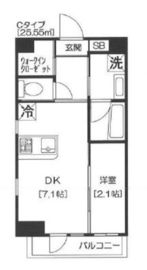 アジールコート芝公園 605 間取り図