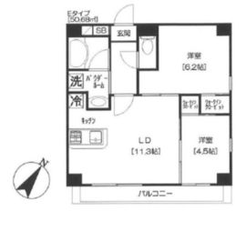 アジールコート芝公園 706 間取り図