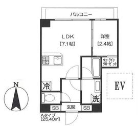 アジールコート芝公園 802 間取り図