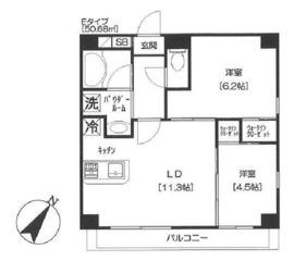 アジールコート芝公園 1006 間取り図