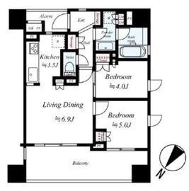 ライオンズ築地リバーノート 4階 間取り図