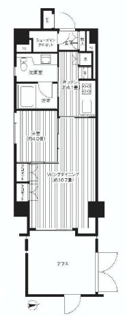 MFPRコート麻布十番 103 間取り図