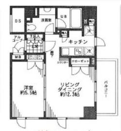 ピュアーレ広尾 404 間取り図