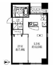 オーパスホームズ八丁堀 201 間取り図