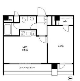 四谷デュープレックスD-R 6階 間取り図