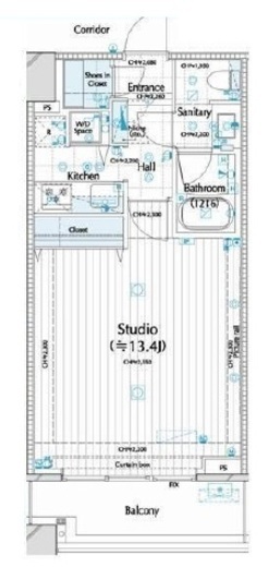 コンシェリア西新宿タワーズウエスト 9階 間取り図