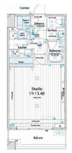 コンシェリア西新宿タワーズウエスト 9階 間取り図