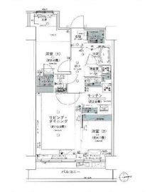 勝どきビュータワー 31階 間取り図