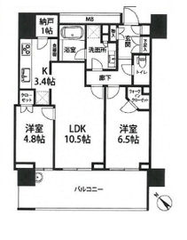 クロスエアタワー 18階 間取り図