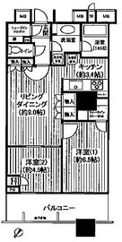 ブリリアマーレ有明 19階 間取り図