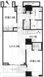 ザ・東京タワーズ シータワー 44階 間取り図