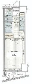 カスタリア銀座2 604 間取り図