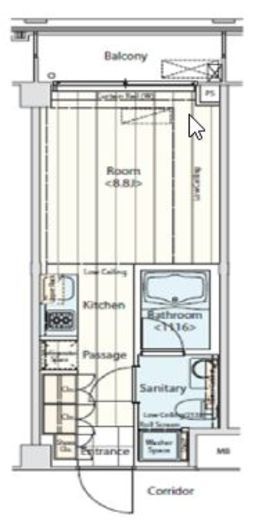 イプセ蒲田ウエスト 314 間取り図