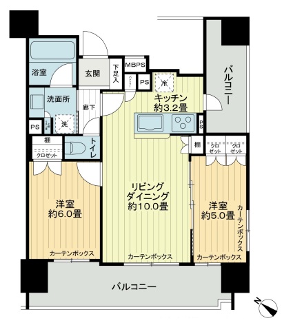 ライオンズアイル渋谷松濤 13階 間取り図