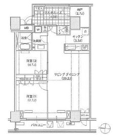 ブリリアイスト東雲キャナルコート 610 間取り図