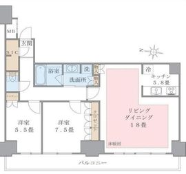 ブリリアイスト東雲キャナルコート 512 間取り図