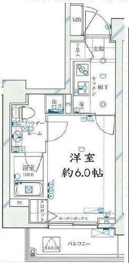 ガリシア浜松町 6階 間取り図