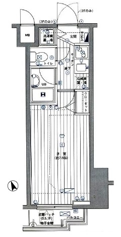 グランド・ガーラ麻布十番 2階 間取り図