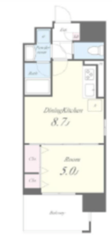 ヴァレンティア麻布 201 間取り図