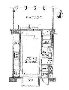 シティコート目黒 3-604 間取り図