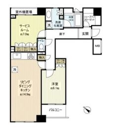 パークハウスエスプラナード 6階 間取り図