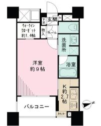 新宿山吹アインスタワー 5階 間取り図