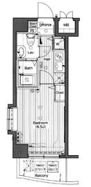 グランド・ガーラ高輪 8階 間取り図