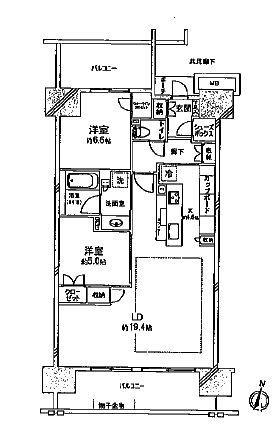 ブリリア辰巳キャナルテラス 13階 間取り図