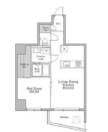 ユニテラス三軒茶屋 207 間取り図