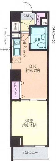 ラ・レジダンス・ド・白金台 203 間取り図