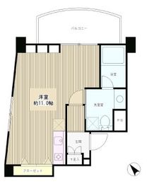 レジディア恵比寿 1001 間取り図