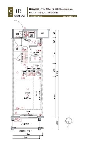 ラグディア麻布十番 502 間取り図