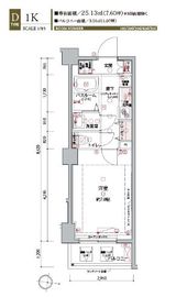 ラグディア麻布十番 206 間取り図