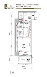 ラグディア麻布十番 105 間取り図