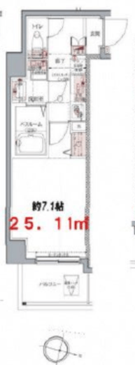ラグディア麻布十番 408 間取り図
