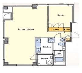 グラックス市ヶ谷一口坂 10階 間取り図