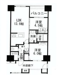 オークプレイス月島 6階 間取り図