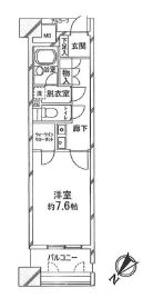 エフローレ日本橋 3階 間取り図