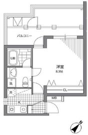 プライムアーバン目黒リバーサイド 401 間取り図