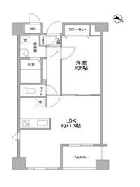 クエスタ高輪 702 間取り図