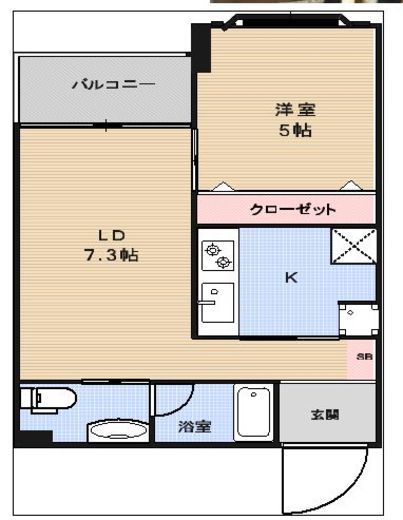 ベルジューレ高輪 103 間取り図