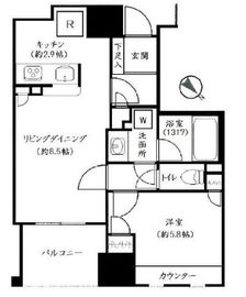 ファミール東銀座グランスイートタワー 9階 間取り図