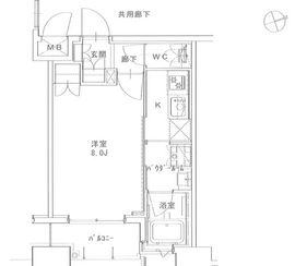 正金アパートメント入船 803 間取り図